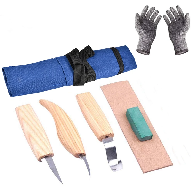 

5Pcs Wood carving Cutter Set Diy Hand Chisel Wood Carving Tools Chip Knives Woodworking Hand Tools Wood Gouge Chisels Diy Wood