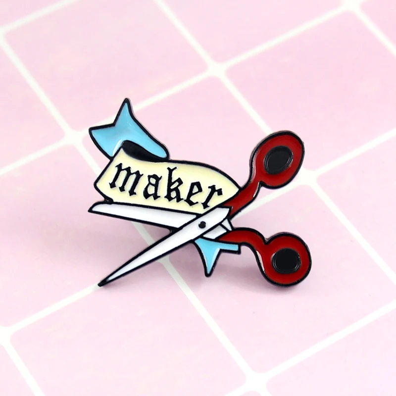 Scissors Cloth Maker Brooch Clothes Banner Making Scissors Perfect