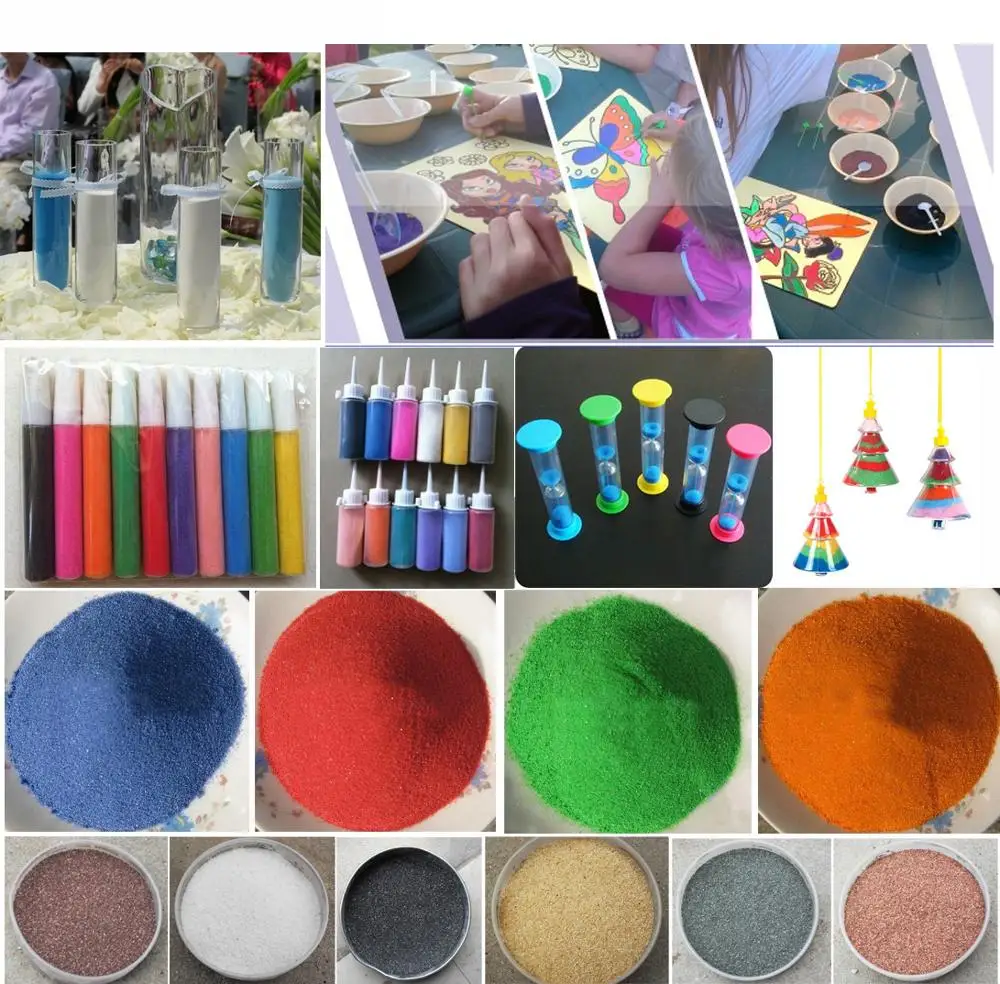 1 tasche Bunte Quarz Sand Miniatur Tank Aquarium Bonsai Topf Fee Garten Decor G06 Drop schiff Spielen sand Dekorative sand