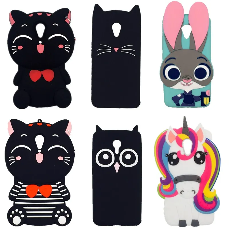 

For Meizu M5 M5S Cute 3D Silicon unicorn Cat Cupcake Cartoon Soft Phone Back Skin Cover Case for Meizu M5 M5S Meilan 5 5.2 inch