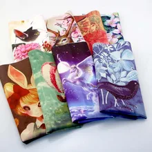 SMTA хлопковая ткань Лоскутная Ткань по метру одежда для мебели иллюстратор небольшой свежий 29*50 см D20