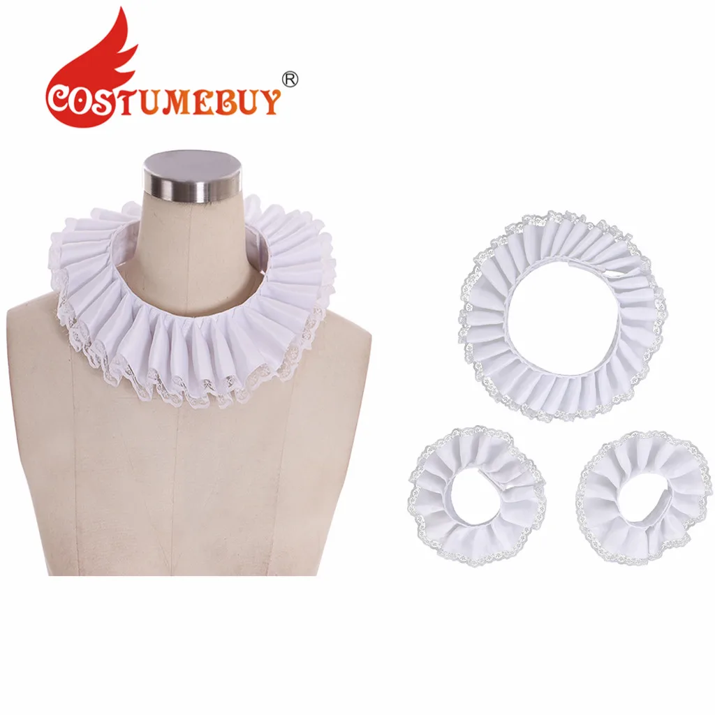 

CostumeBuy Medieval Tudor Elizabethan Collar Cuffs Suicide Squad Joker Quinn Bad Girls Collar Wrist Cuffs L920