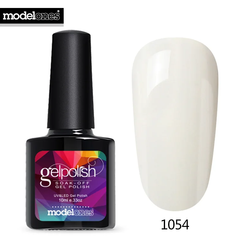 Modelones Colorful Nail Art Led Gel Polish Soak Off Shining Nail Gel Varnish Long Lasting Enamel Semi Permanent Lacquer Gel - Color: 1054