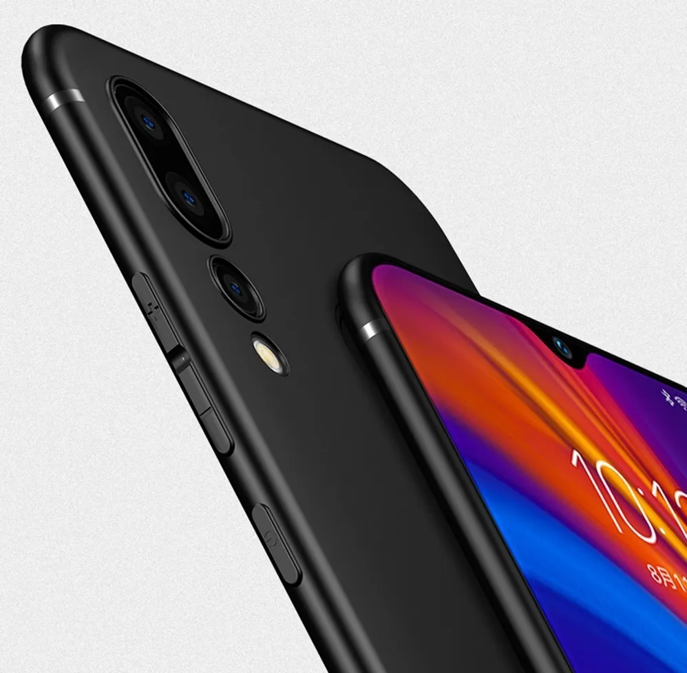 Для lenovo Z5s матовая черная Задняя накладка чехла из ТПУ 0,3 мм 2.5D 9 H черная полная защита экрана из закаленного стекла для lenovo