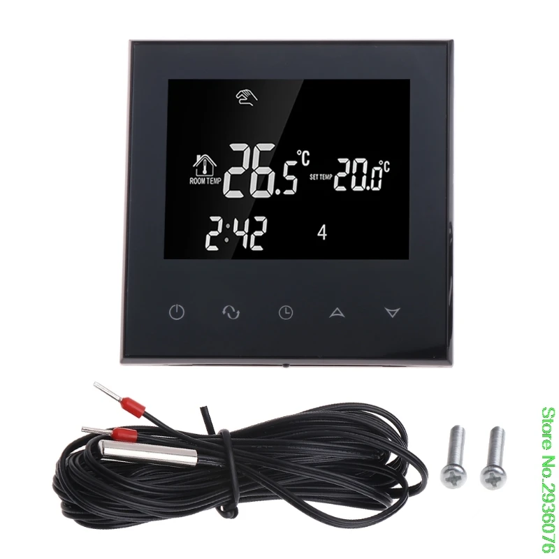 

New Arrive Thermoregulator LCD Touch Screen Heating Thermostat 16A for Electric Floor Heat Drop Shipping Support
