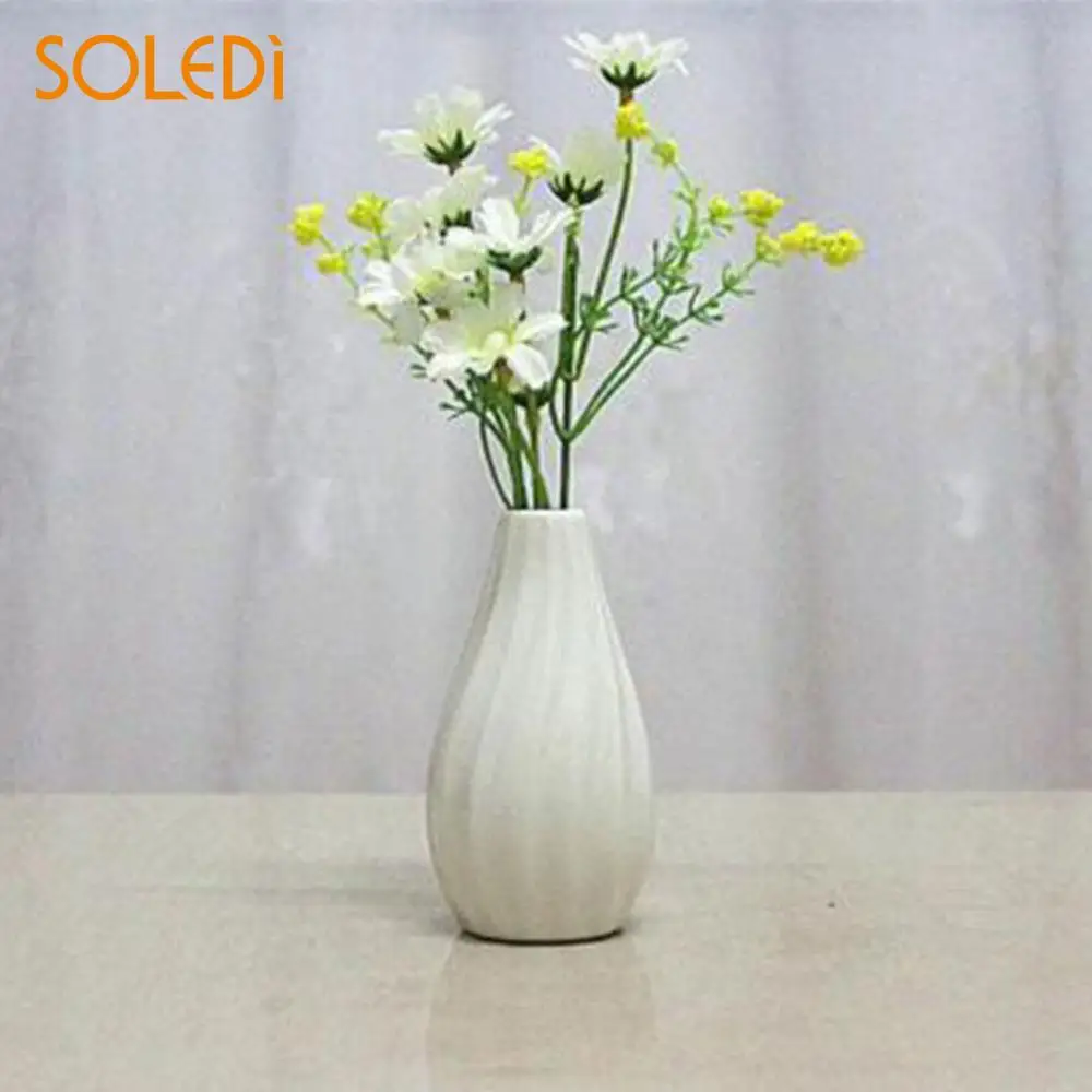 Buy Home Stripe Ceramic Pottery Flower Pot Office Mini