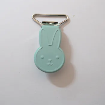 

25pcs 1'' 25mm #34 TURQUOISE COLOR Rabbit Bunny Shape Suspender Clips