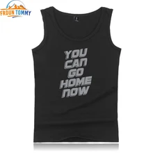 Вы можете пойти дома теперь принт Для мужчин Открытая Летняя обувь популярные популярная майка рубашка без рукавов Забавный майка Модный высококачественный жилет
