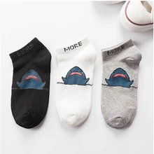 ; 3 пар/лот; женские носки в стиле Харадзюку; Calcetines; Короткие хлопковые носки с изображением кота; милые носки-лодочки с животными; дышащие повседневные мужские носки