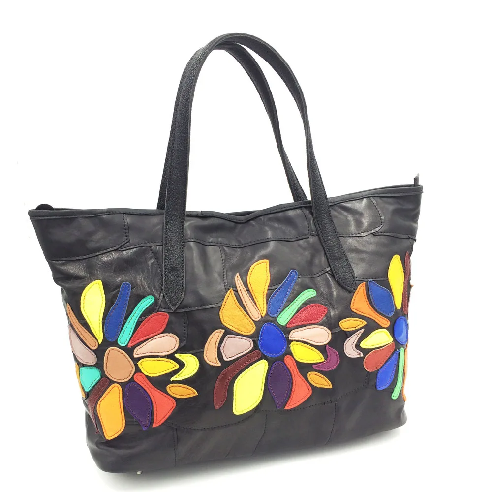 

Genuine leather women's handbag sheepskin big casual tote bag large dumplings shopping bag female shoulder bag
