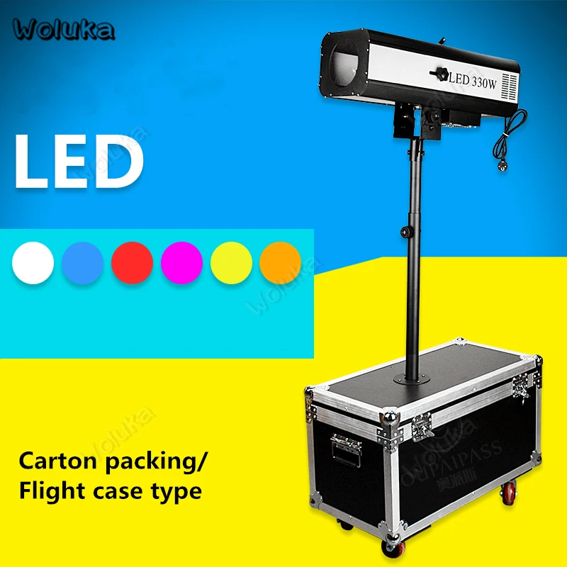 

Chasing Lamp 330W LED Follow Spot Light High Power Stand Flight Case Wedding Stage Bar Performance Lighting Equipment CD50 W01