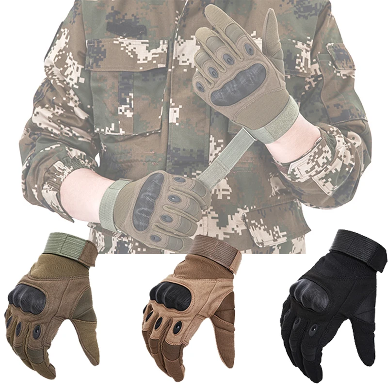 

Mens Military Tactic gloves Full Finger gants airsoft Armor Protection Hiking Cycling Shooting Gloves guantes tactico
