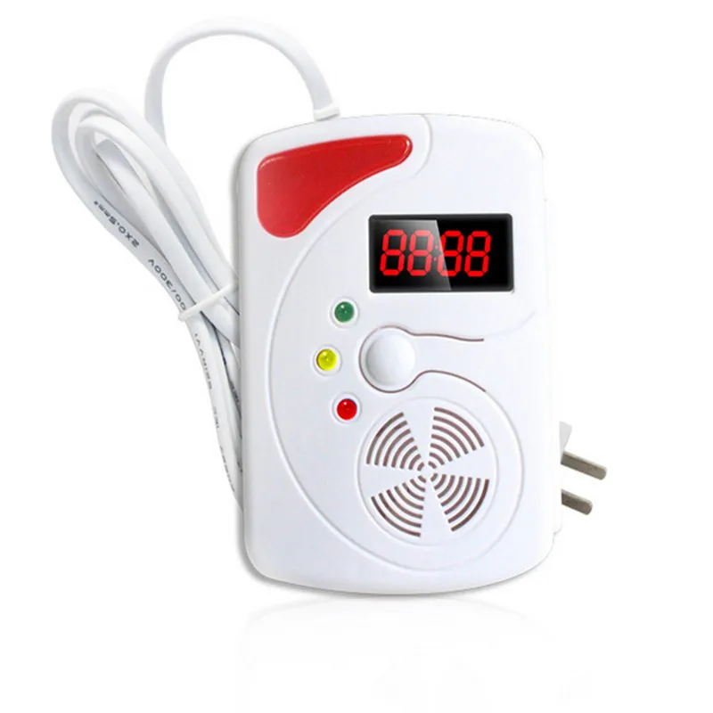 

Home Security Alarm LED Digital Display Gas Alarm System LPG Combustible Gas Leakage Detector Sensor Wireless Device Detector