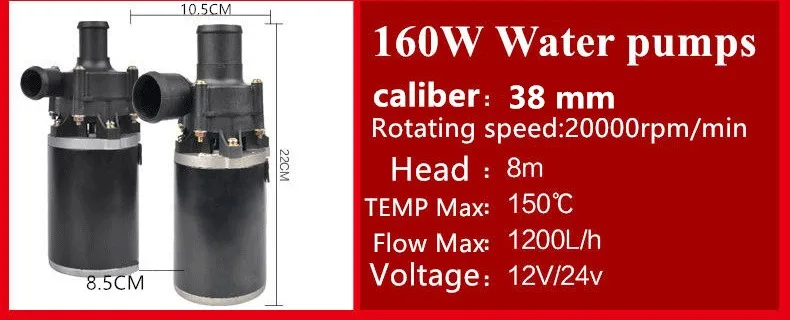 Acelerar a Circulação da Água Auto a - Aquecedor de Água da Bomba Fortalecer a - c de Aquecimento para o Caminhão do Carro w 38mm Elétrica c 12 v - 24 160 21 Bombas de água