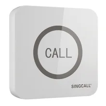 SINGCALL. Беспроводной звонок, супер большая сенсорная одна кнопка с водонепроницаемой функцией, APE520