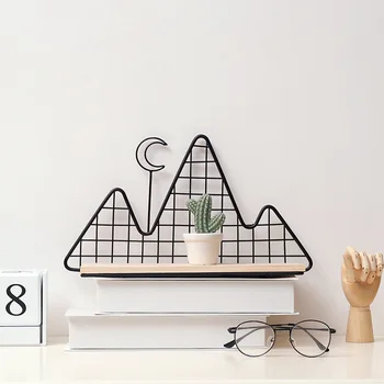 

New Nordic Style Scandinavian Metal Wall Shelf Nordic Wall Decor Shelf Kids Room Decoration Organizer Storage Holders