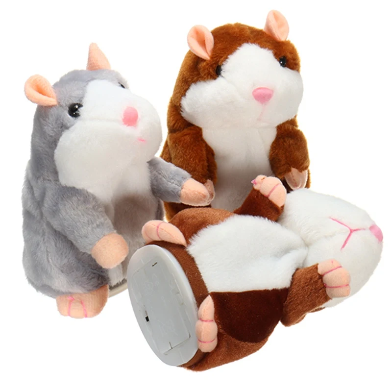 

15CM Lovely Talking Hamster Plush Toy Cute Speak Talking Sound Record Hamster Talking Toys for Children
