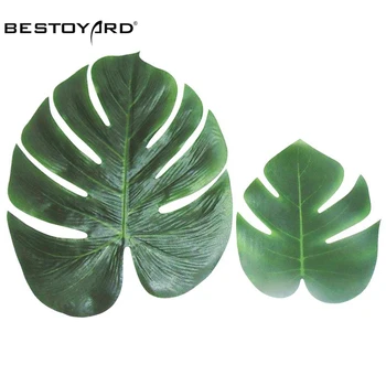 

BESTOYARD 24pcs 35x29cm&20x18cm Artificial Tropical Palm Leaves Simulation Leaf For Home Party Decoration Supplies