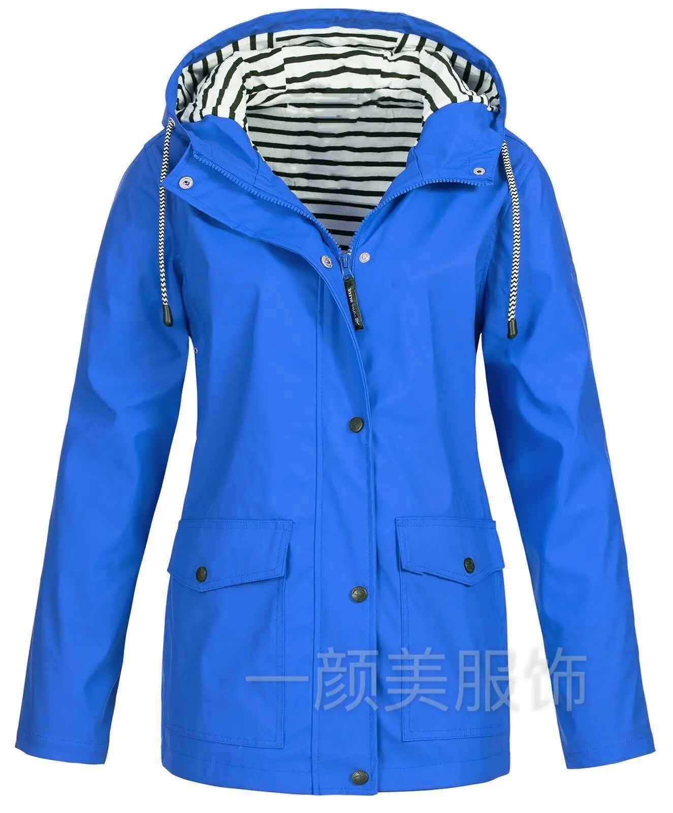5XL одежда женская повседневная куртка уличная водонепроницаемая куртка плащ с капюшоном ветронепроницаемые строгие теплые пальто куртки для альпинизма - Цвет: Синий