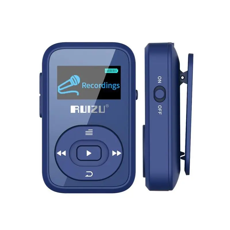 Мини RUIZU X26 клип Bluetooth MP3 плеер 8 GB Спорт mp3 плеер с Регистраторы FM радио Поддержка карты памяти+ повязки