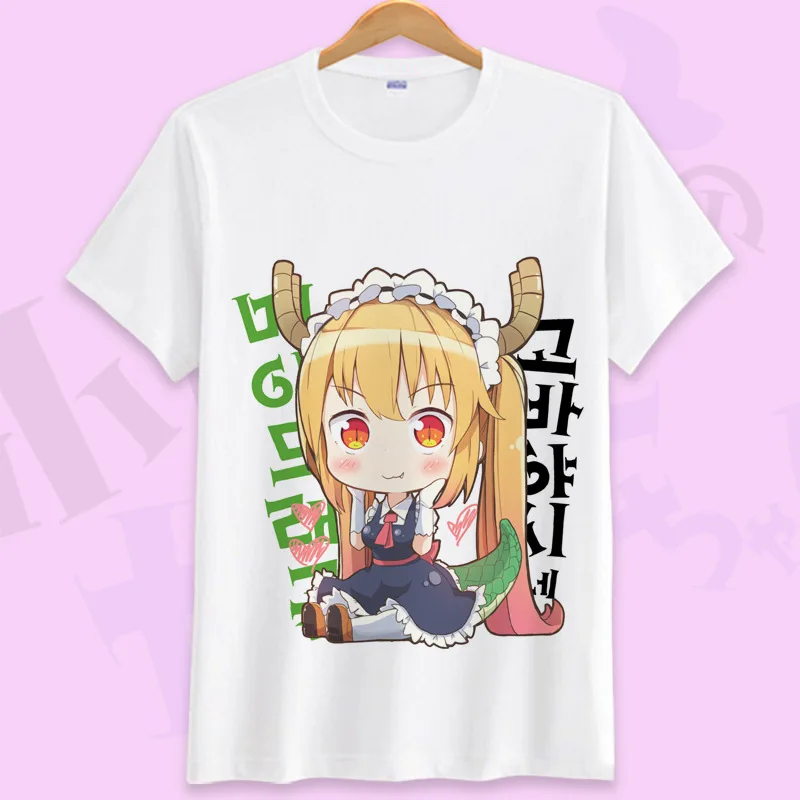 

2018 Kobayashi-san Chi No Maid Dragon Maid Kanna Kamui Toru T-shirts Cosplay Costumes T Shirts Men Women Tops Short Sleeves