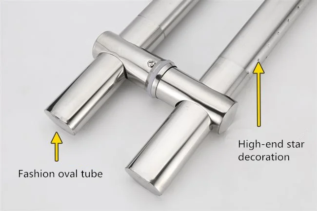 Горячая h-образная стеклянная дверная ручка из нержавеющей стали, регулируемое расстояние между отверстиями, ванная комната, Душ/деревянная дверная ручка, потяните щеткой/полировка