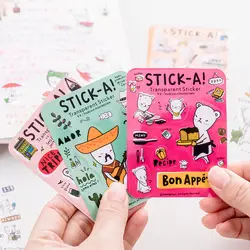 Южная Корея Наклейки 2 шт. Cat стикер детский сад награды для детей мультфильм DIY альбом дневник рука украшения канцелярские
