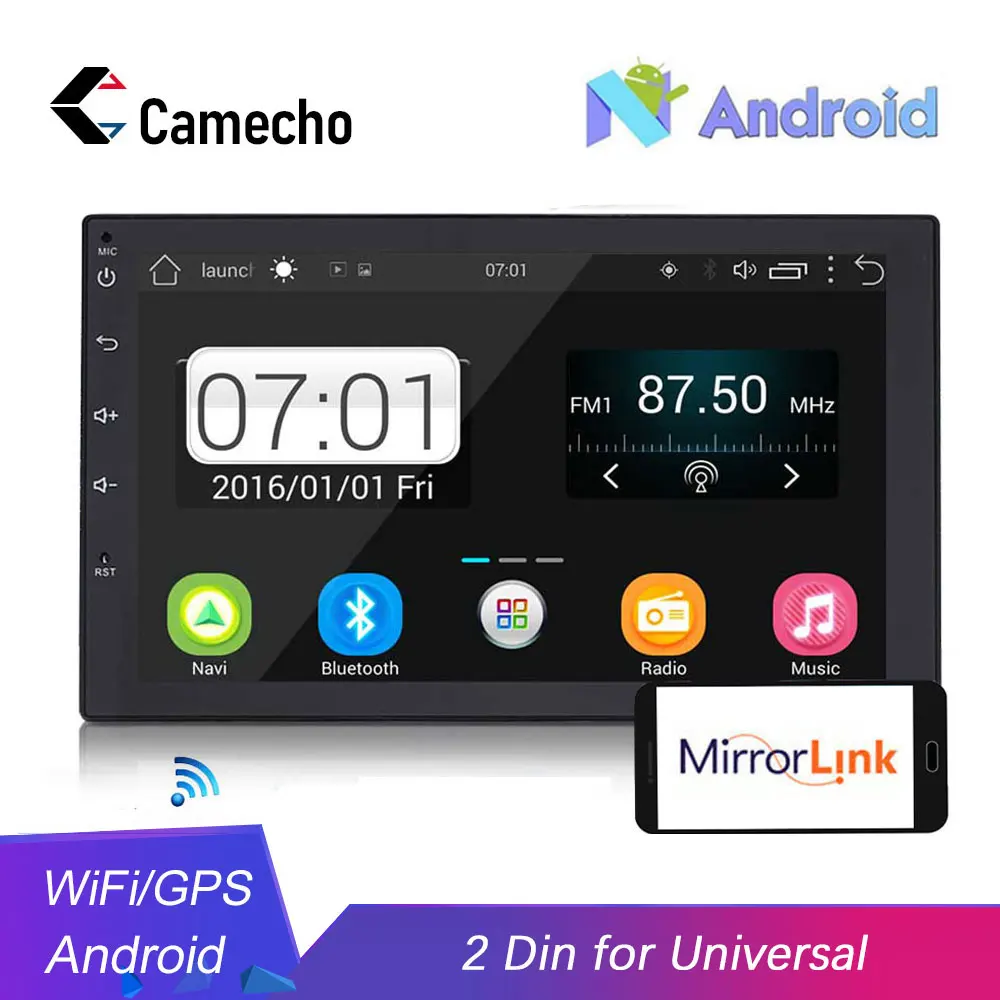 

Camecho 2 Din Car Radio Autoradio Video Player Universal auto Stereo GPS Navigation 7" HD Touch Screen Autoradio MP5 Bluetooth