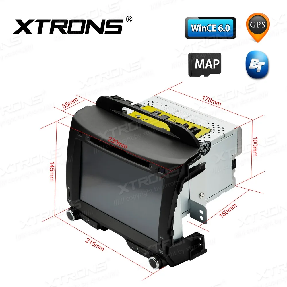 Автомобильный DVD плеер XTRONS с цифровым сенсорным экраном 8 дюймов радио GPS для KIA