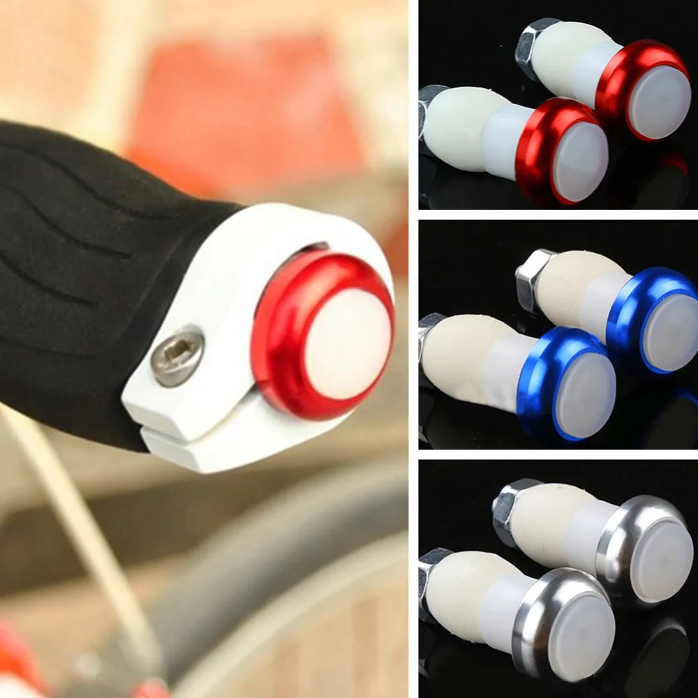 

1 Pair Bike Handlebar Grips End Plug LED Lights Safety Warning Turn Signal End Cap Front Light Waterproof Bicycle Cycling Lamp
