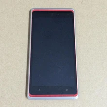 100% Tested Working Full LCD + Touch Screen Digitizer Assembly with Frame For HTC Desire 600 Phone Part Replacement Black or Red