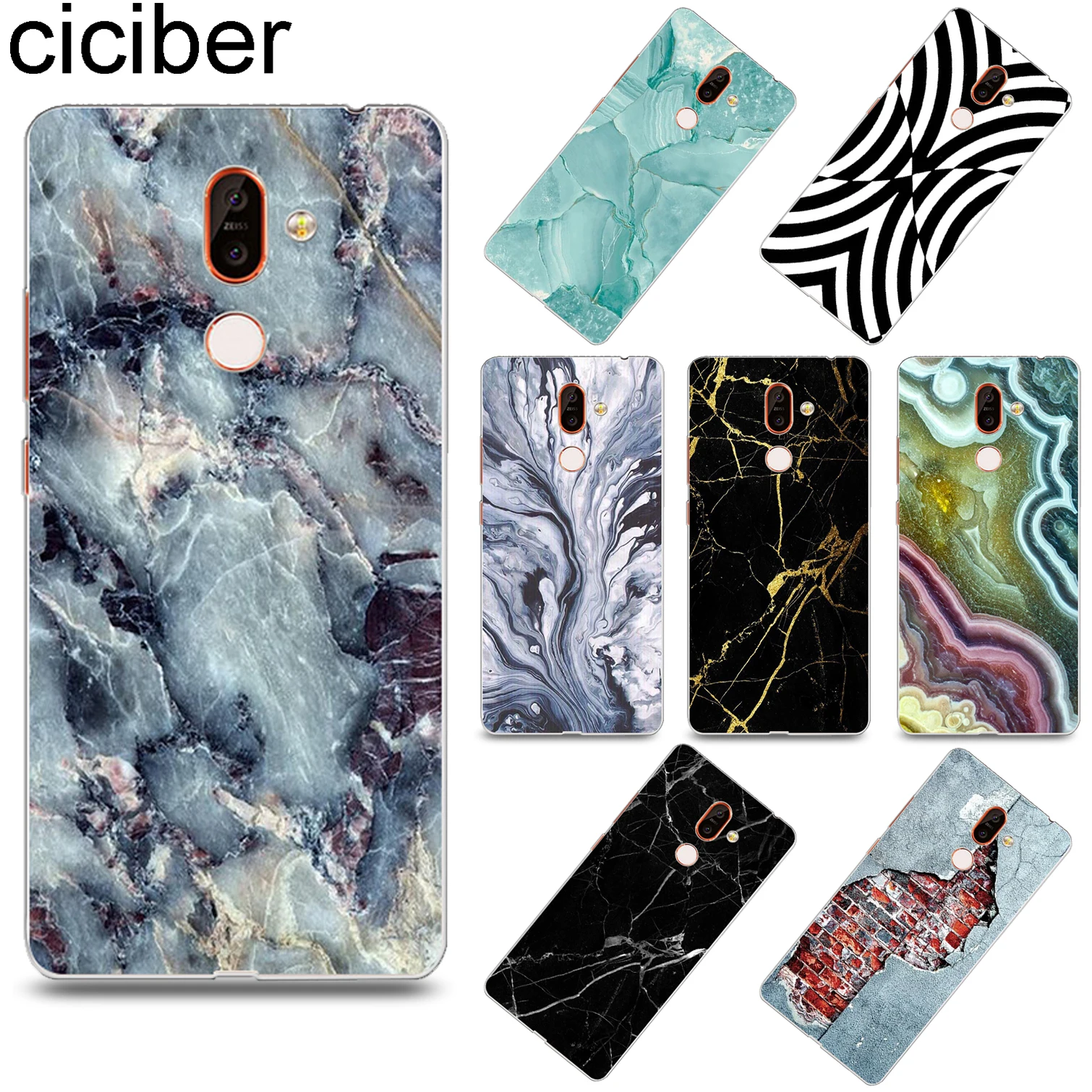 

ciciber Natural Marble Cover for Nokia X6 X7 X5 X3 Soft TPU Phone Case for Nokia 9 8 8.1 7 7.1 6 6.1 5 5.1 3 3.1 2 2.1 1 Plus