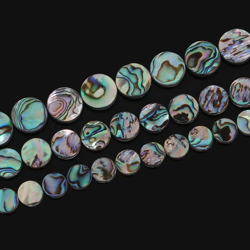 Одна 1" НИТЬ = 1 лот!) Новозеландский павлин синий Абалон в виде ракушки свободные бусины для монет смешанный размер на выбор для ювелирных изделий