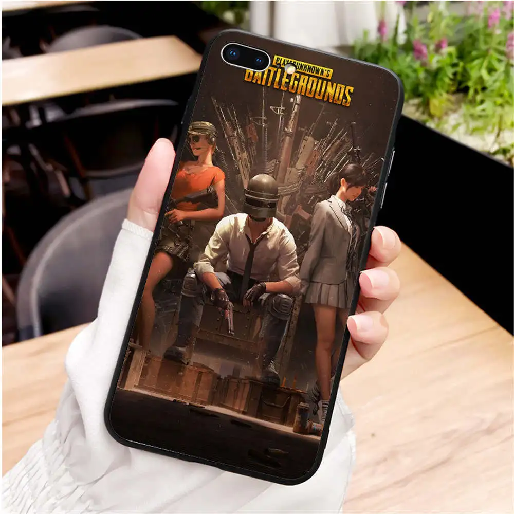 PlayerUnknown's Battlegrounds PUBG Мягкий Силиконовый ТПУ чехол для телефона для iPhone MAX XR XS X10 5S 5SE 6 6S 6 6splus 7 8 7 8Plus - Цвет: TPU