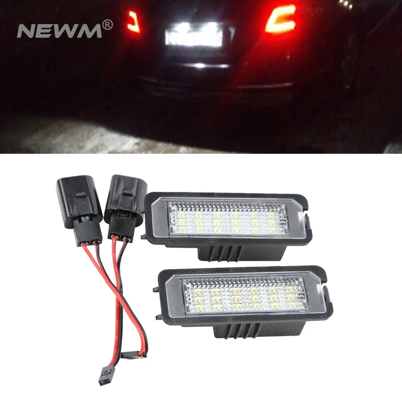 Car styling 2x auto light MK6 MK7 Golf 5 Golf6 Golf 7 Led License plate