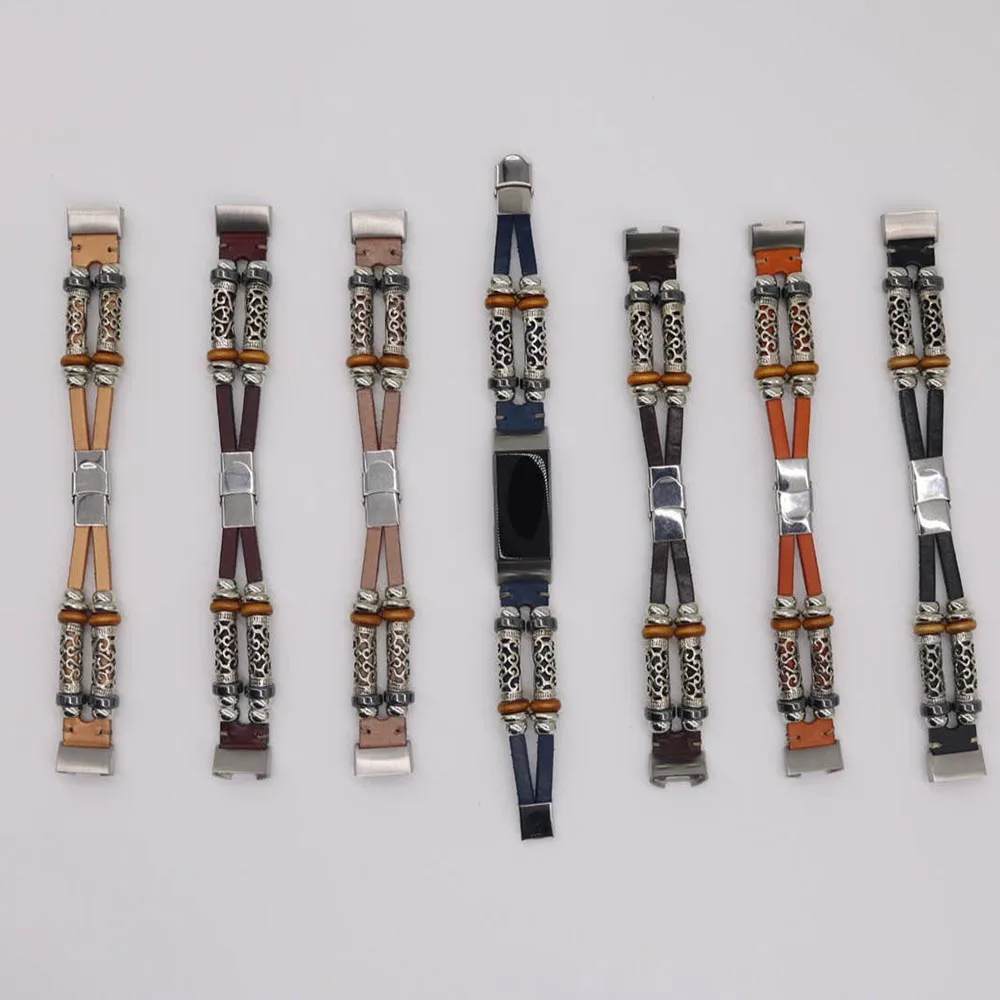 Ремешок из натуральной кожи для часов Fitbit Charge 3 сменный ремешок в ретро стиле fitbit