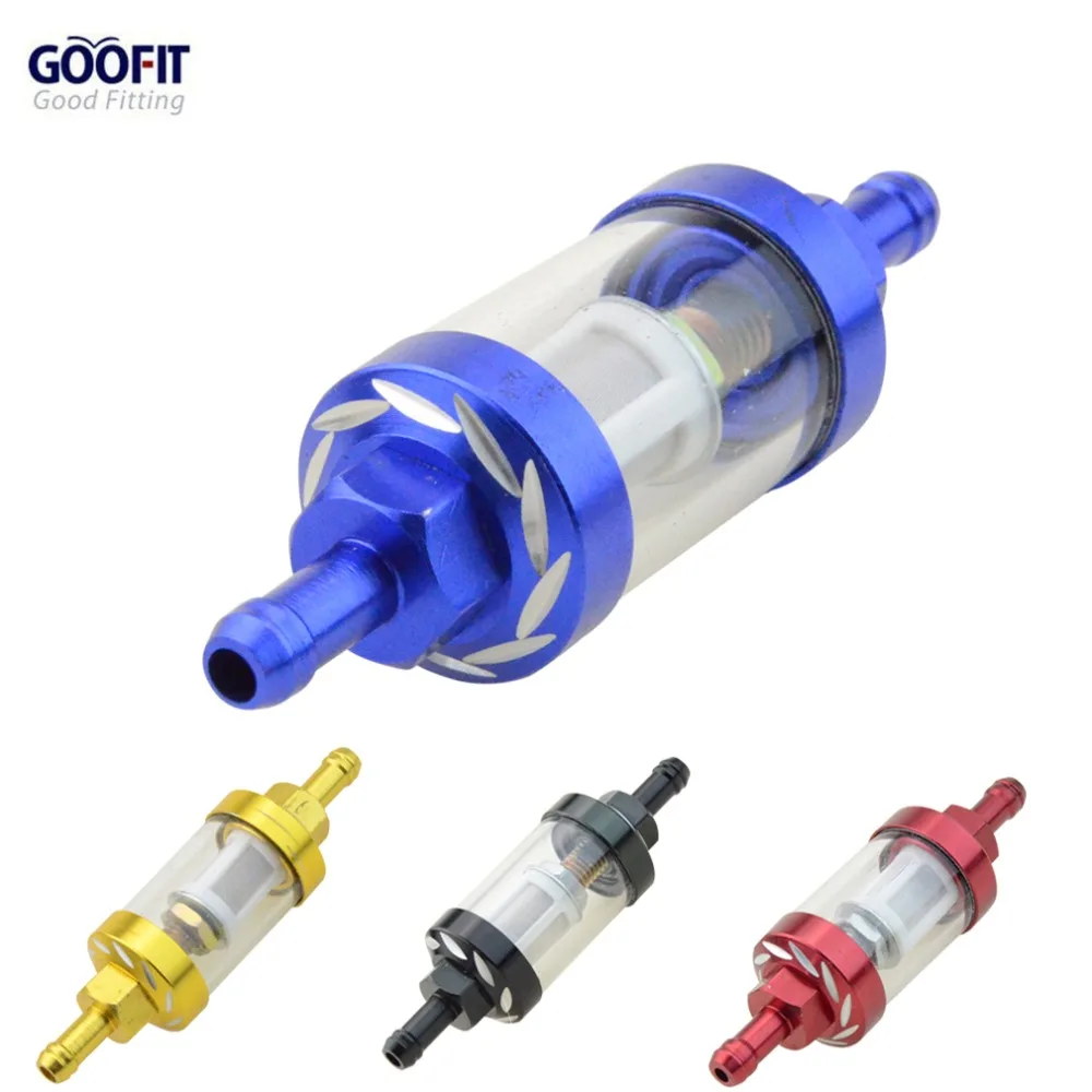 GOOFIT4 color Inline Fuel Gas Filters Gas Fuel Filter Universal Metal Gold CNC Replacement for Motorcycle Scooter Dirt Bike-in Oil Filters from Automobiles ...