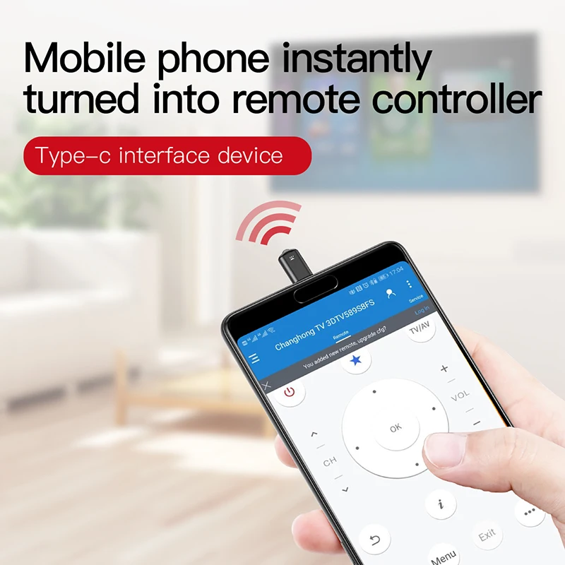 Пульт дистанционного управления Baseus Mini Keychain для Samsung Huawei Type C USB интерфейс Smart IR