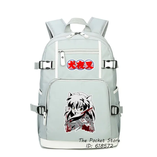 Inuyasha School Backpack for Boys Girls Laptop Bag Sports Traveling Daypack 16.512.65.5 in Inuyasha School Backpack for Boys Girls Laptop Bag Sports Traveling Daypack 16.512.65.5 in