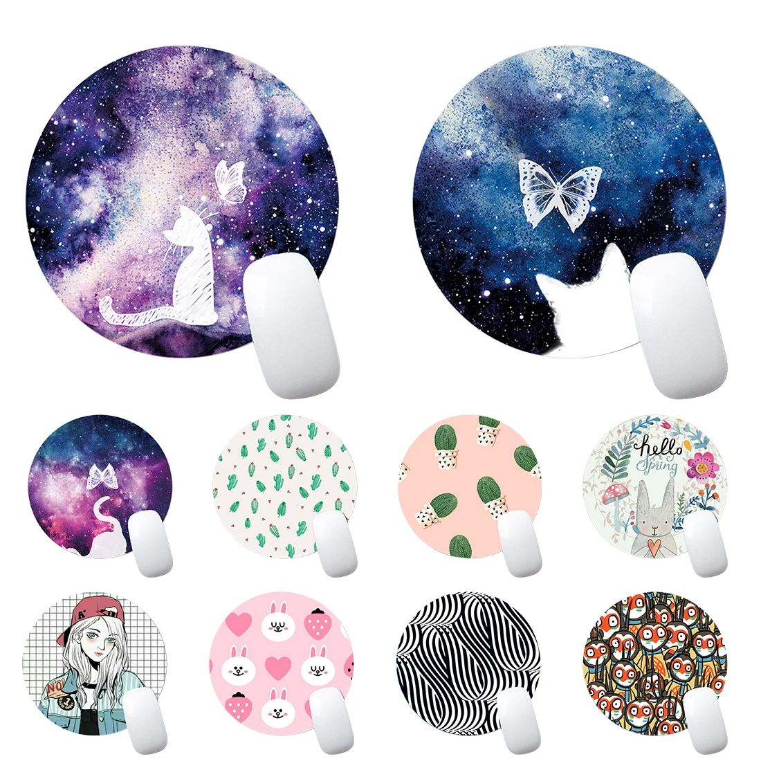 Etmakit Cute Cartoon Anti Slip Laptop PC Mice Pad Mat Mouse pads For