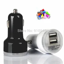 Redbearlin 500 шт./лот 2.1a и 1.0a Dual USB Порты и разъёмы автомобиля Зарядное устройство адаптер для iPhone 6 5 5S для Samsung Примечание 2 3 s4 S5