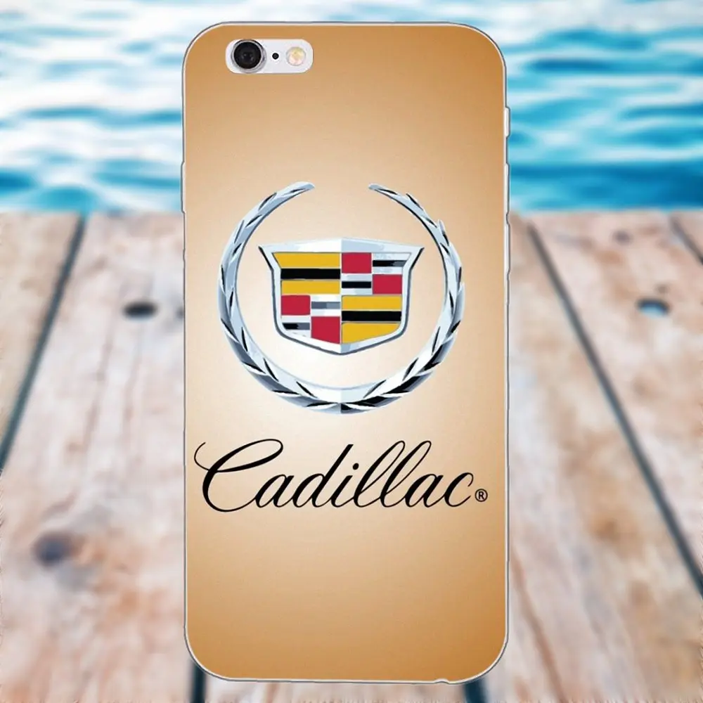 MicroData Cadillac Логотип для Apple iPhone X 4 4S 5 5C SE 6 6S 7 8 Plus Galaxy Grand Core II Prime Alpha TPU Mobile