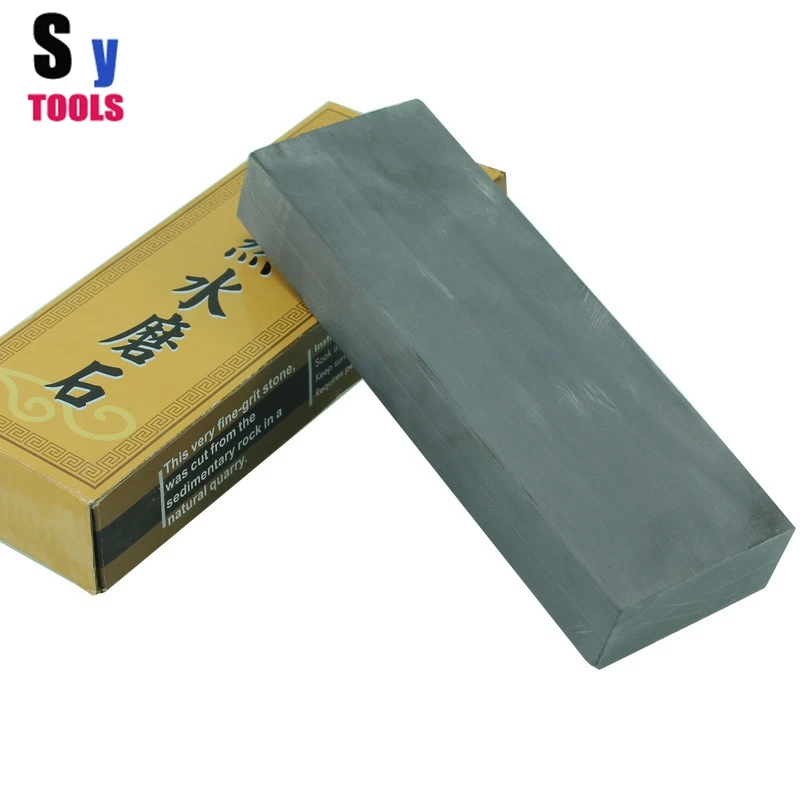 Knife polishing whetstone natural Oilstone for Opening edge kitchen kinife Fine grindstone 150 52 19mm
