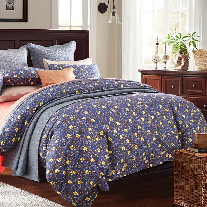Hot Sale Garden Spring Autumn 100 Cotton Bedding Set Bedclothes King