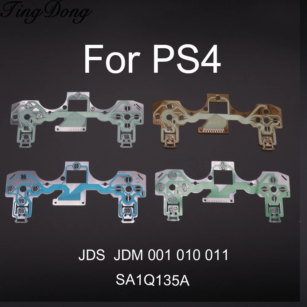 

TingDong Circuit Board PCB Ribbon for Sony for PS4 Wireless Controller Conductive Film Keypad flex Cable JDS JDM 001 011
