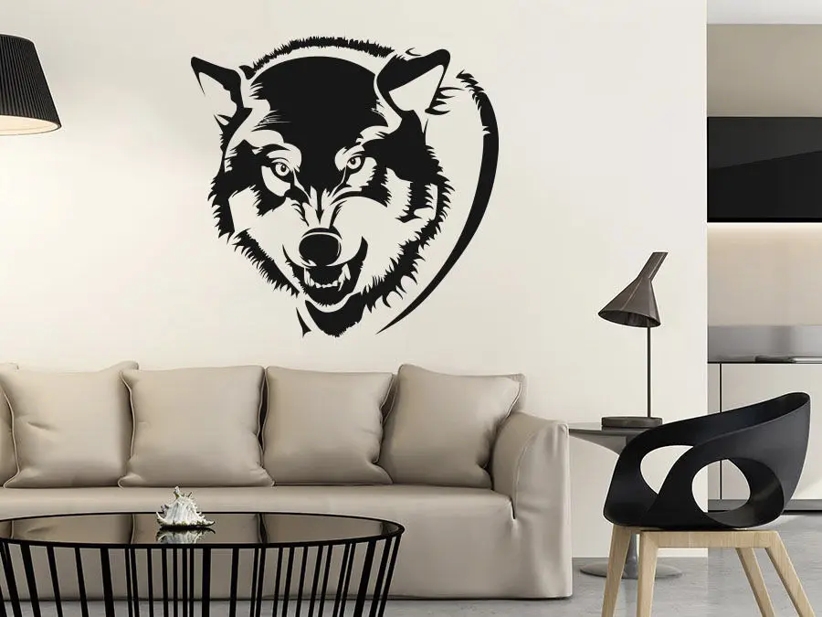 Wolf Wall Decals Predator Animal Vinyl Decal Sticker Home Interior