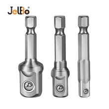 JelBo 3Pcs Hex Shank Socket Adapter Extension Set, 1/4