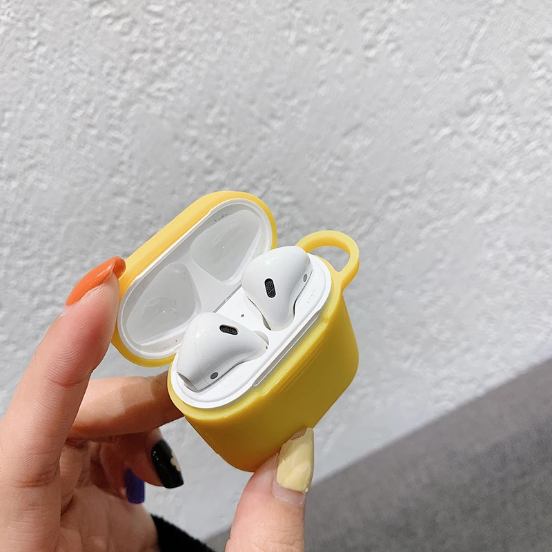 Silicone TPU Bluetooth Wireless Earphone Case Protective Cover Skin Accessories for Apple Airpods Charging Box with Hooks    5