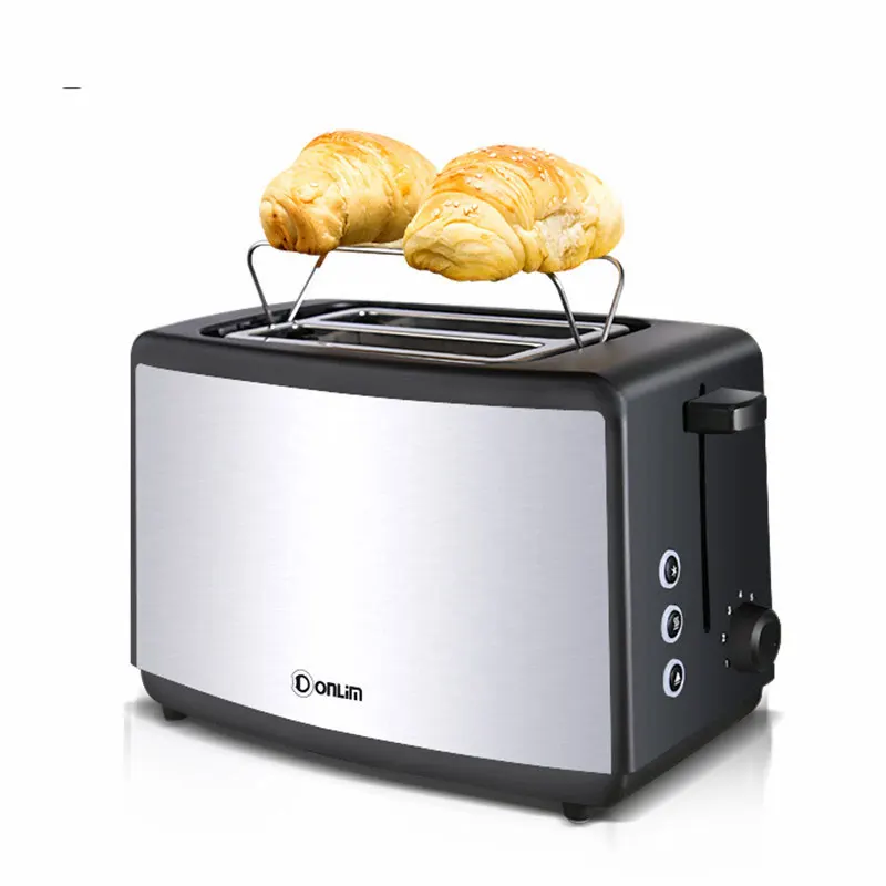 

Brushed Stainless Steel Toaster Bread 2 Slice Waffle Makers Electric Toaster Adjustable Temperature Contro Kitchen Appliances