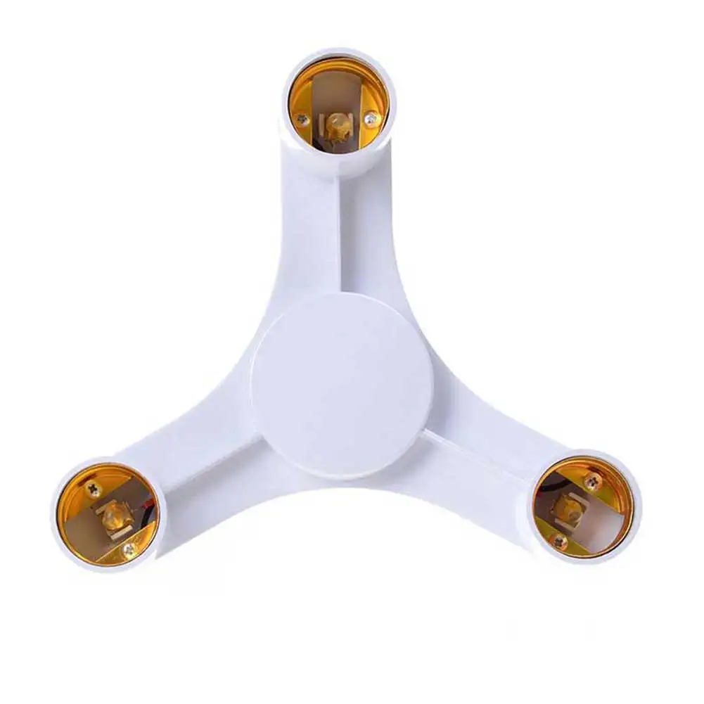 

Lamp Socket 3 in 1 Base Socket Splitter LED Light Lamp Bulb Adapter Holder for E27 to 3E27 CLH@8